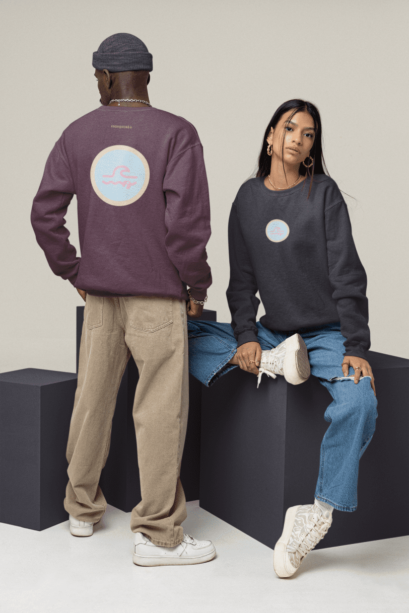 Sudadera unisex sostenible ANDAQUENÓ® hecha en España