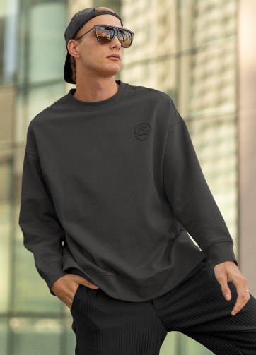 Sudadera unisex sostenible premium oversize 100% algodón orgánico con efecto vintage – hecha en España