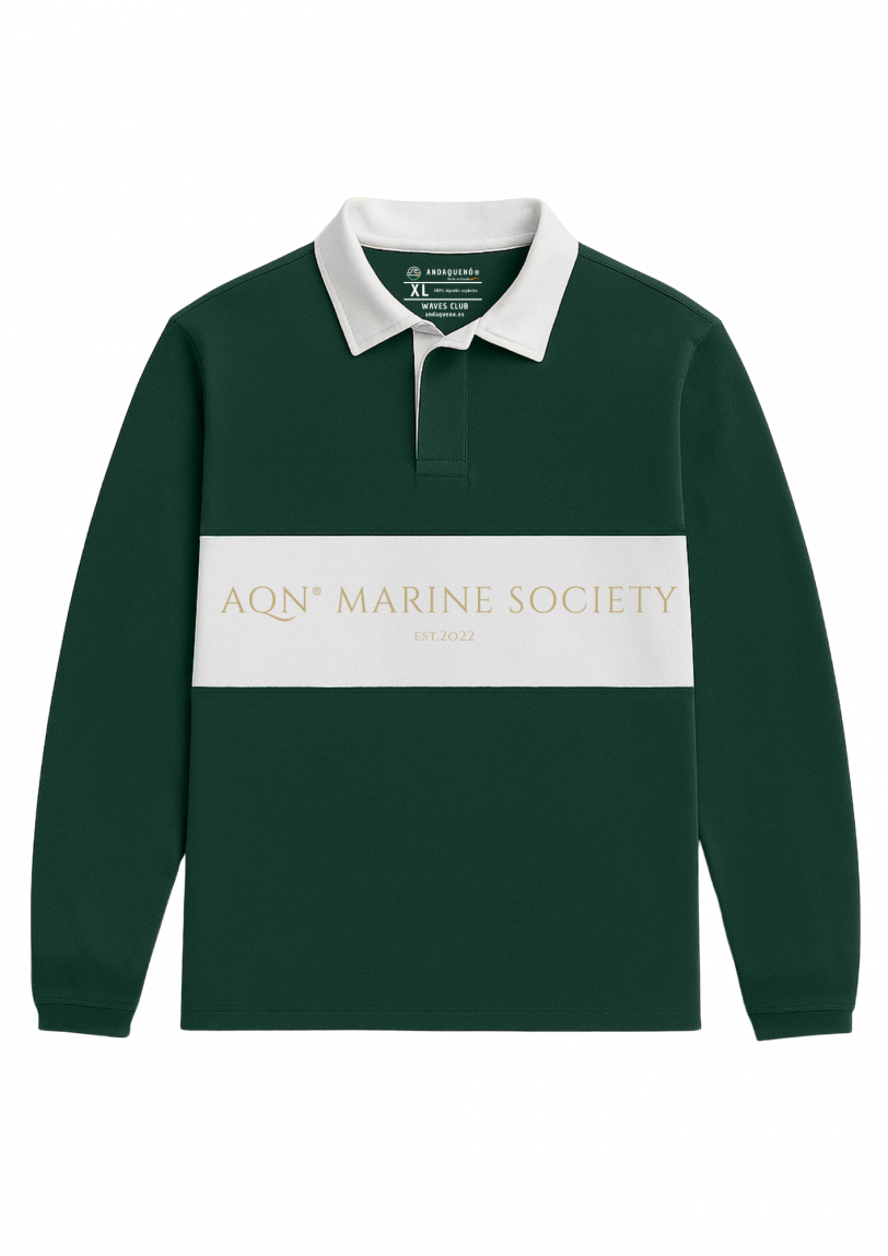 Polo unisex oversize estilo rugby sostenible ANDAQUENÓ® – Hecho en España - Imagen 2