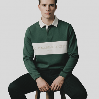 Polo unisex oversize estilo rugby sostenible ANDAQUENÓ® – Hecho en España
