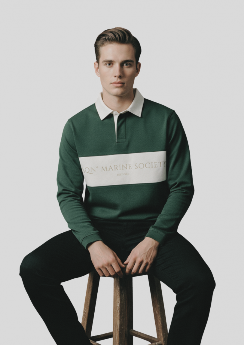 Polo unisex oversize estilo rugby sostenible ANDAQUENÓ® – Hecho en España