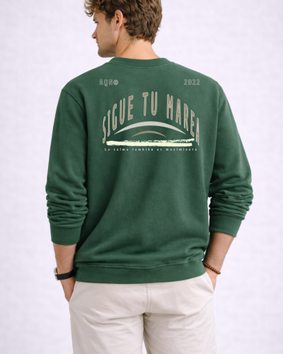 Sudadera cápsula ANDAQUENÓ®| Stone Wash · Algodón orgánico 100% hecho en España