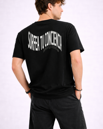 Camiseta cápsula ANDAQUENÓ® – SURFEA TU CONCIENCIA | Algodón orgánico 100% hecho en España