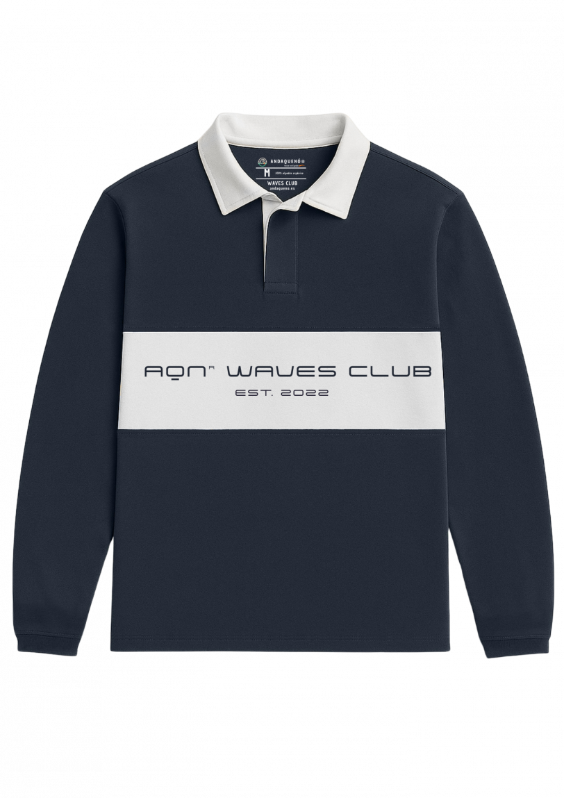 Polo unisex oversize estilo rugby sostenible ANDAQUENÓ® – Hecho en España