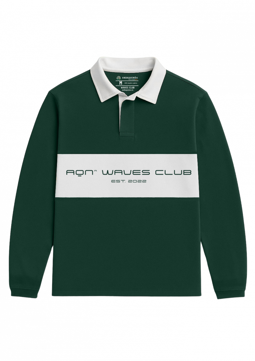 Polo unisex oversize estilo rugby sostenible ANDAQUENÓ® – Hecho en España - Imagen 3