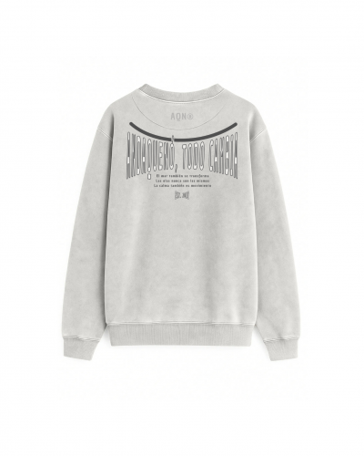 Sudadera cápsula ANDAQUENÓ® | Stone Wash · Algodón orgánico 100% hecho en España