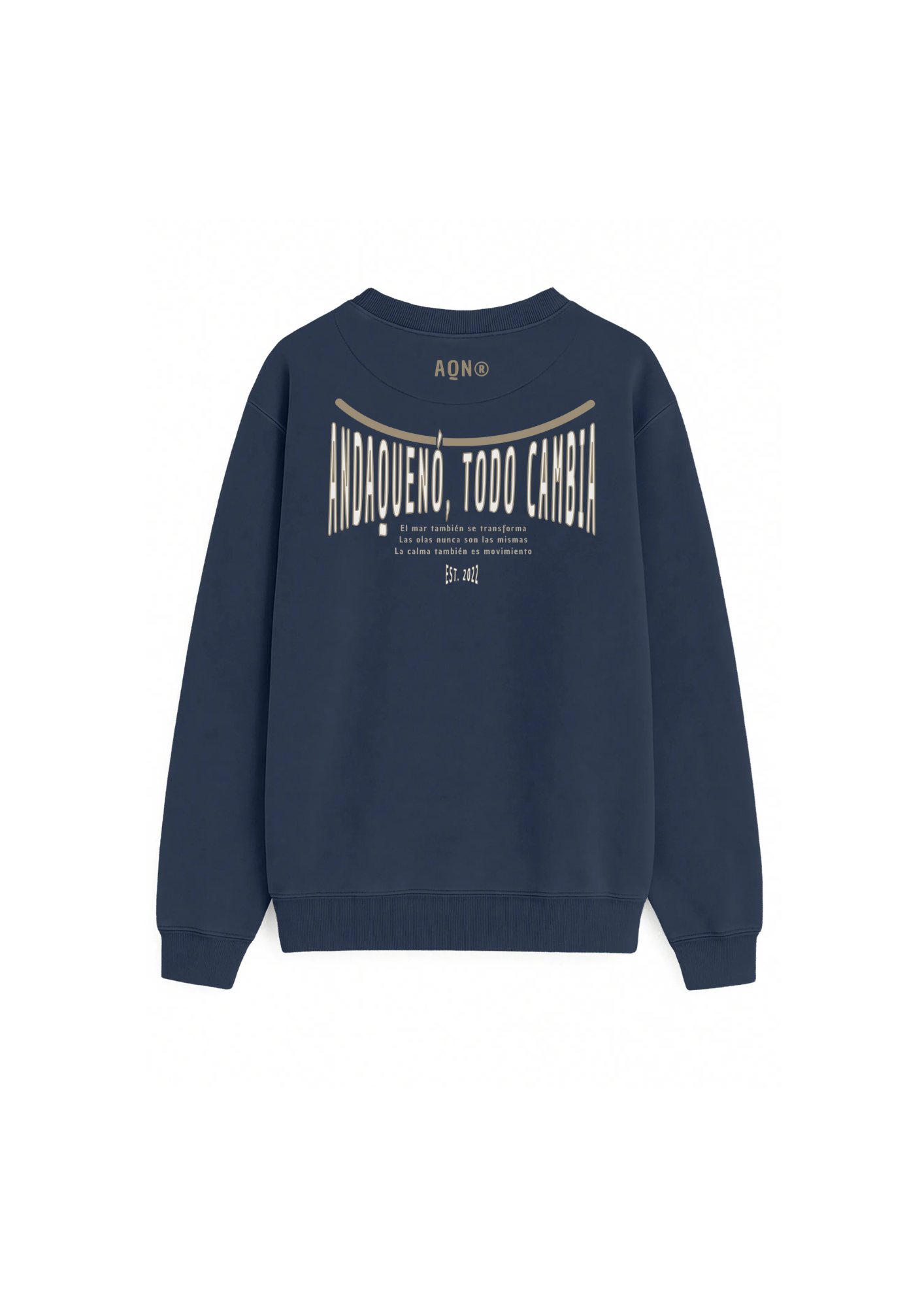 Sudadera cápsula ANDAQUENÓ® | Stone Wash · Algodón orgánico 100% hecho en España - Imagen 2