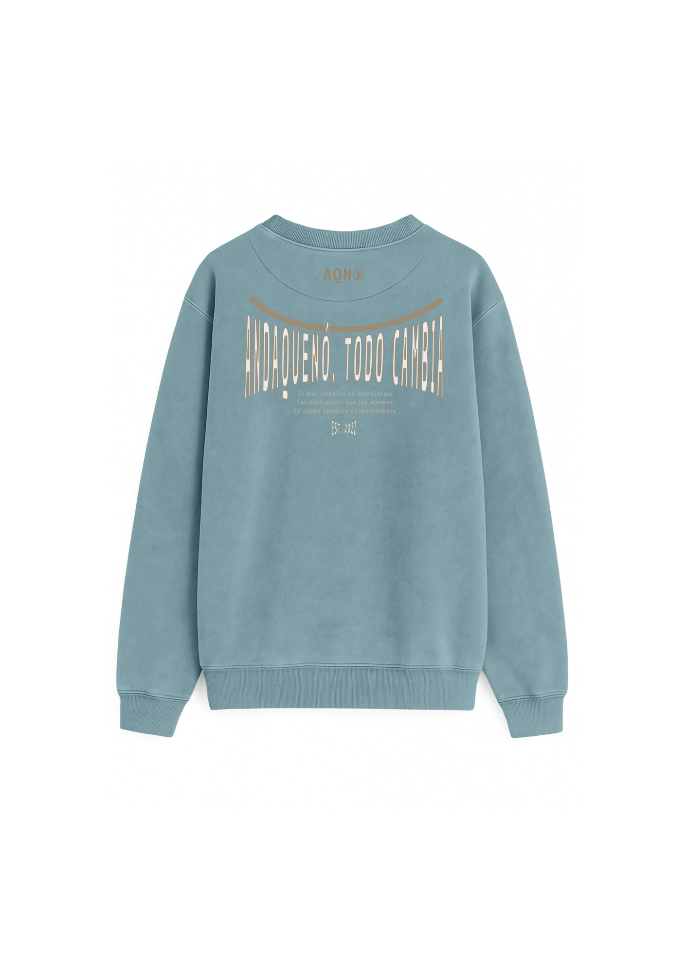 Sudadera cápsula ANDAQUENÓ® | Stone Wash · Algodón orgánico 100% hecho en España - Imagen 3