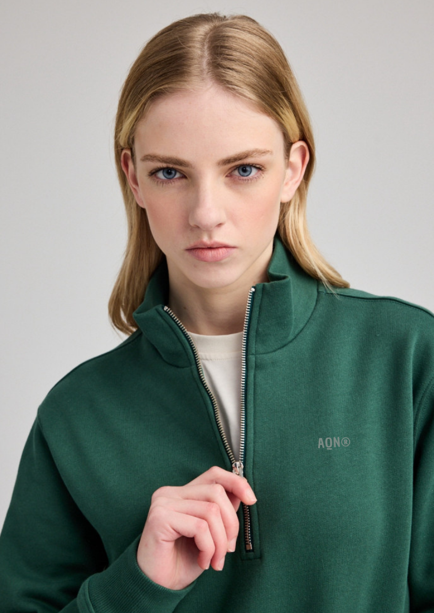 Sudadera Oversize Half-Zip Orgánica ANDAQUENÓ® - Imagen 3