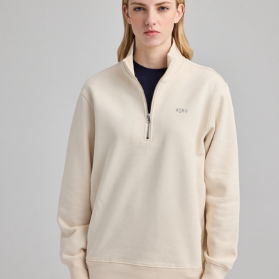 Sudadera Oversize Half-Zip Orgánica ANDAQUENÓ®