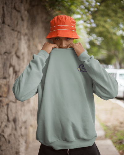 Sudadera unisex de algodón orgánico efecto lavado (sin felpa interior)