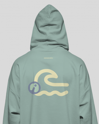 Sudadera con capucha unisex de algodón orgánico efecto lavado (sin felpa interior)