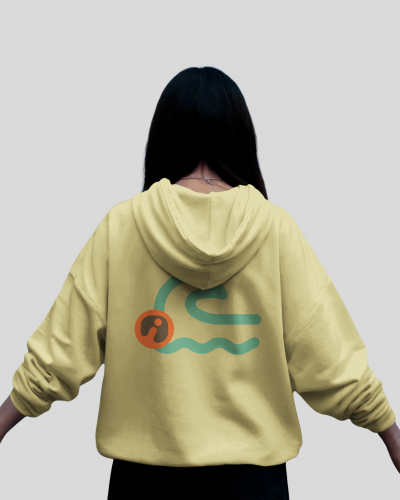 Sudadera con capucha unisex de algodón orgánico efecto lavado (sin felpa interior)