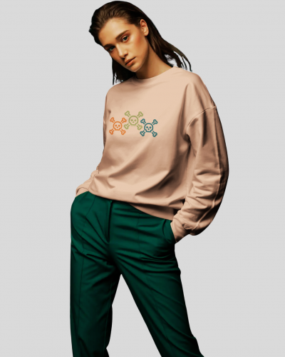 Sudadera unisex de algodón orgánico efecto lavado (sin felpa interior)