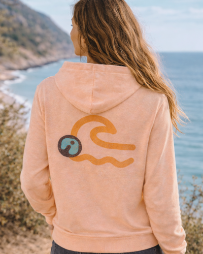 Sudadera con capucha unisex de algodón orgánico efecto lavado (sin felpa interior)