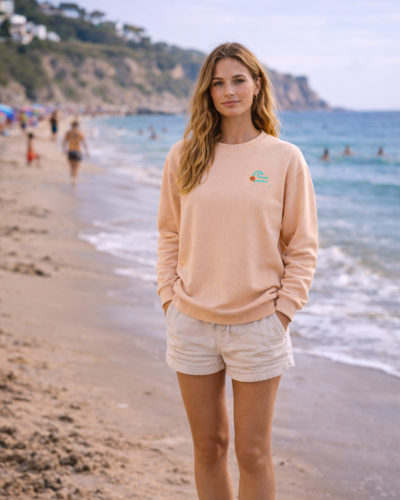 Sudadera unisex de algodón orgánico efecto lavado (sin felpa interior)