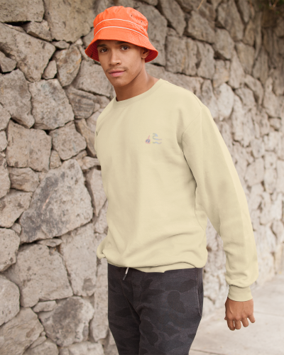 Sudadera unisex de algodón orgánico efecto lavado (sin felpa interior)