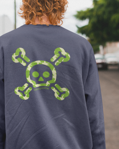 Sudadera unisex de algodón orgánico efecto lavado (sin felpa interior)