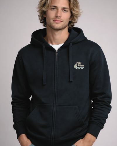 Sudadera unisex con capucha y cremallera (sin felpa interior)