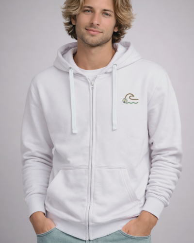 Sudadera unisex con capucha y cremallera (sin felpa interior)