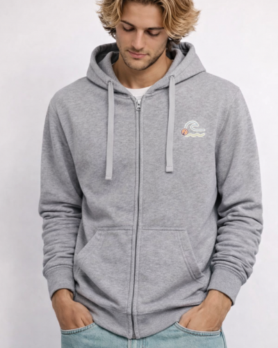 Sudadera unisex con capucha y cremallera (sin felpa interior)