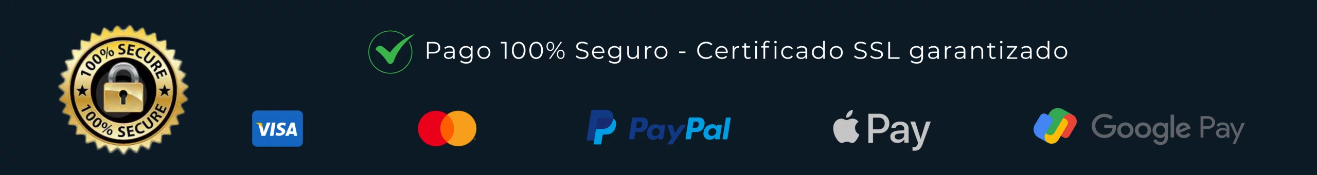 Pago 100% seguro - Certificado SSL garantizado
