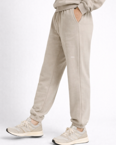 Pantalón jogger oversize de algodón orgánico · Felpa perchada 320 g/m²