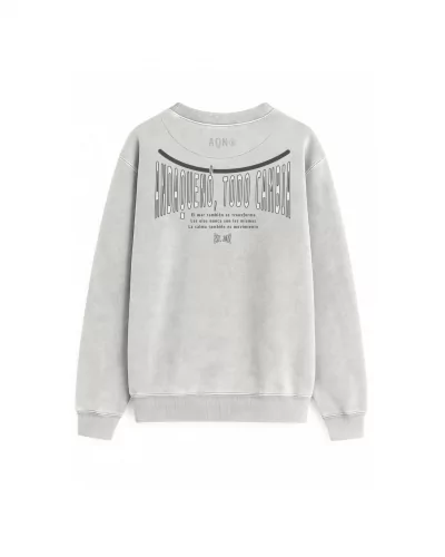 Sudadera cápsula ANDAQUENÓ® | Stone Wash · Algodón orgánico 100% hecho en España