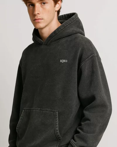 Sudadera premium oversize con capucha · Algodón orgánico · TIDE